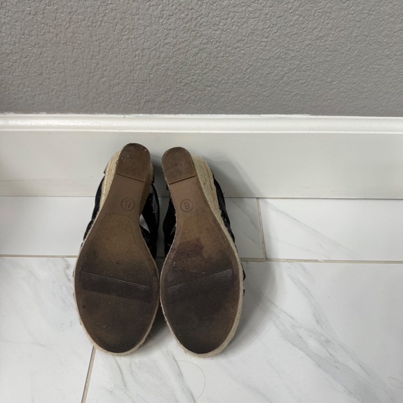 Merona Open Toe Black Espadrille Sandals - Size 8 - Picture 6 of 8